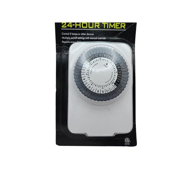 Living Solutions 24-Hour Timer Dual Outlet Multiple On/Off Settings WIC 270615 - Picture 4 of 6